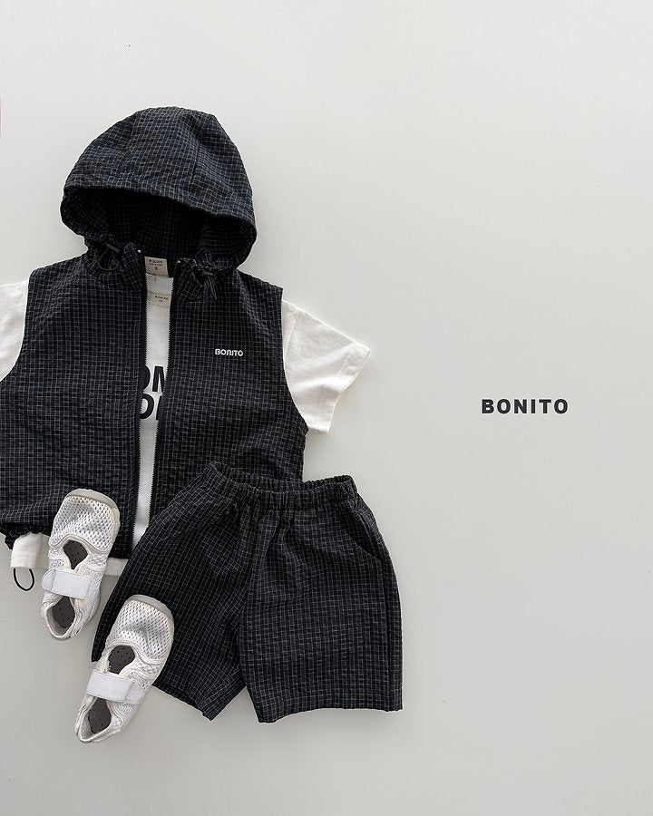 2026 Bonito Summer - high vest zip-up set 🖤🤍