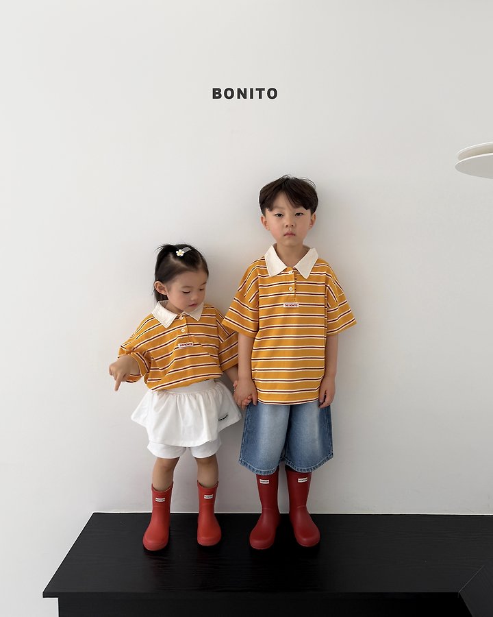 2026 Bonito Summer - sierre stripe collar tee