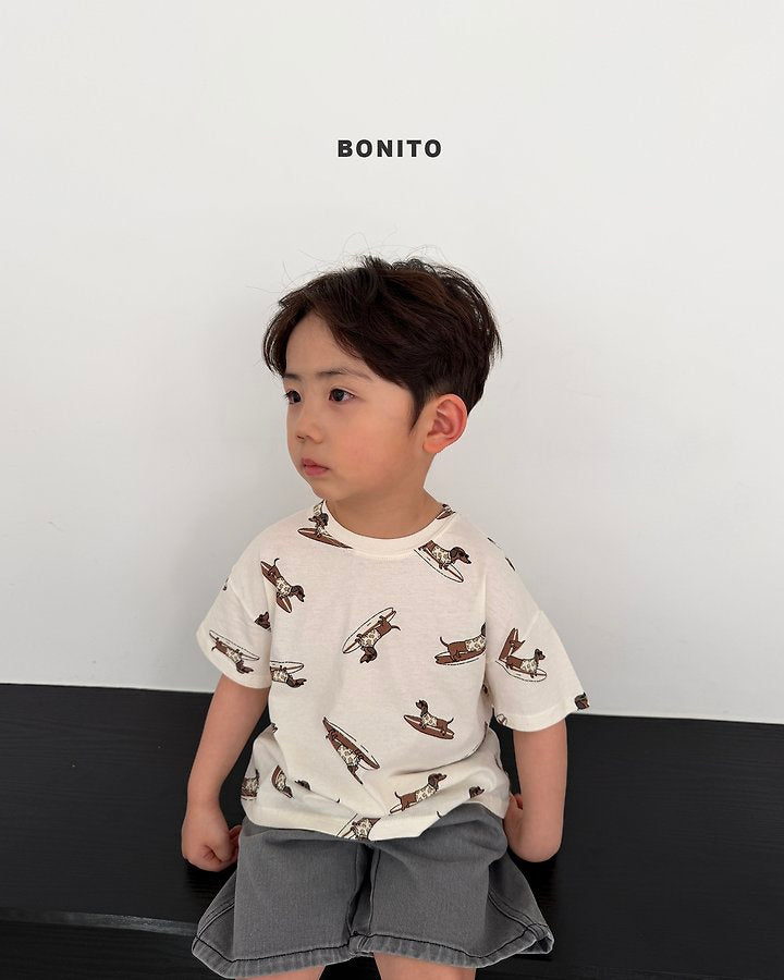 2026 Bonito Summer - surfing dog tee