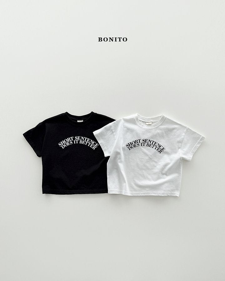 2026 Bonito Summer - Sentence Short Sleeve T-shirt