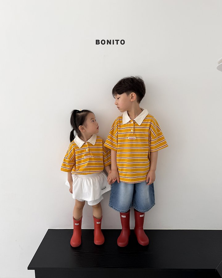 2026 Bonito Summer - sierre stripe collar tee