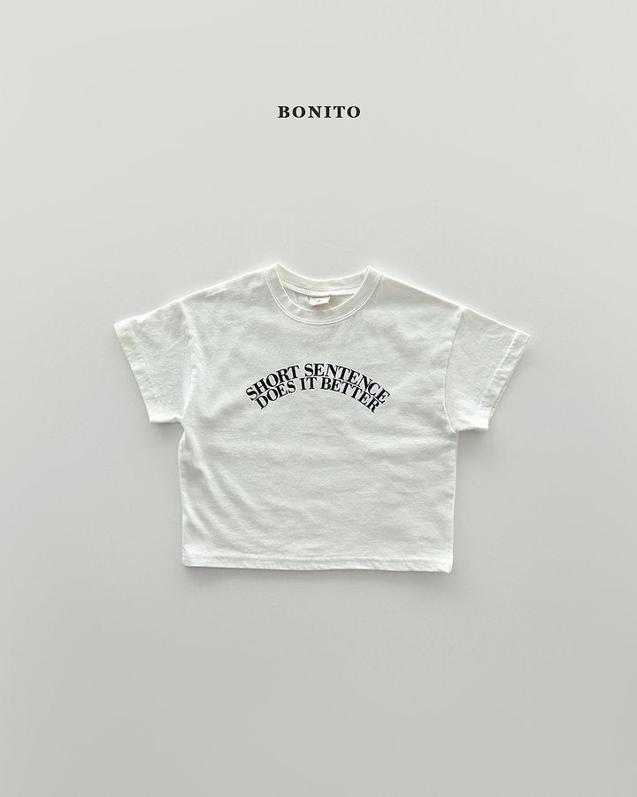 2026 Bonito Summer - Sentence Short Sleeve T-shirt