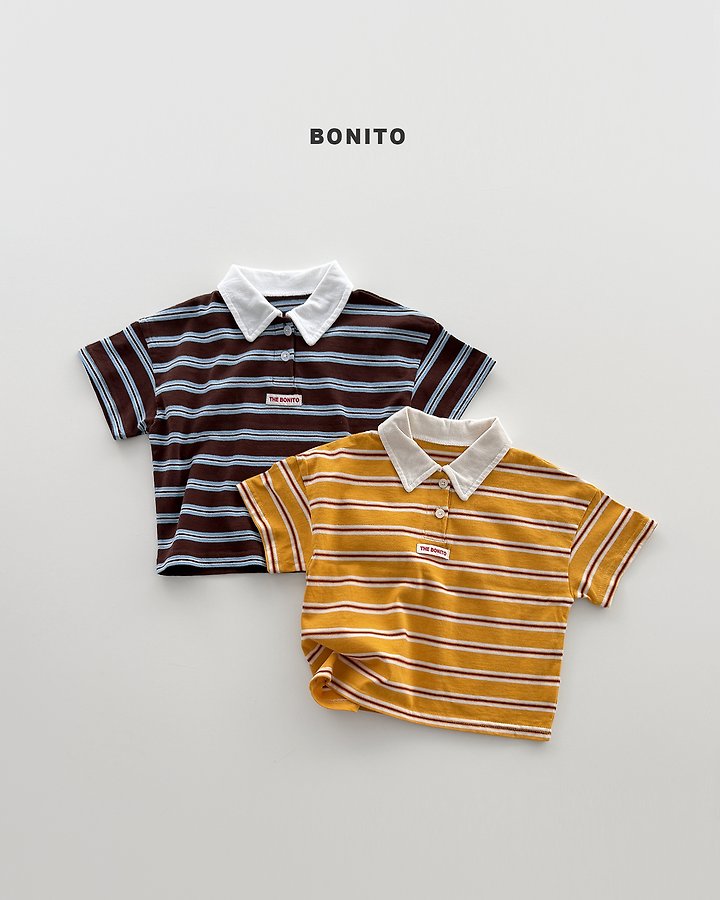 2026 Bonito Summer - sierre stripe collar tee