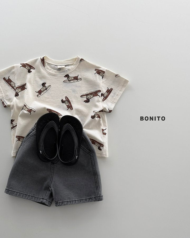 2026 Bonito Summer - surfing dog tee