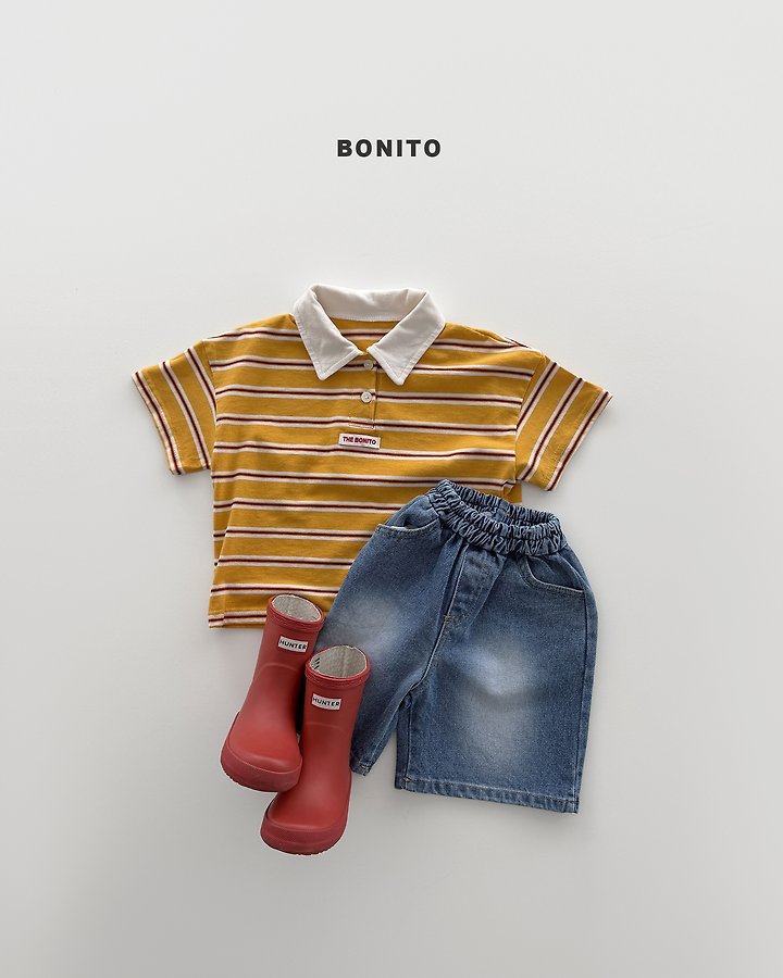 2026 Bonito Summer - sierre stripe collar tee