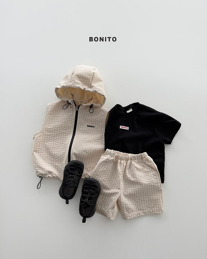 2026 Bonito Summer - high vest zip-up set 🖤🤍