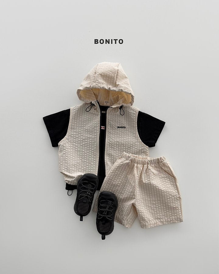 2026 Bonito Summer - high vest zip-up set 🖤🤍
